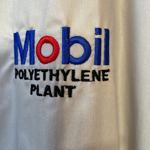 Vintage MOBIL OIL POLYURETHANE PLANT Grey Swingster WINDBREAKER JACKET XL! - Picture 3 of 12